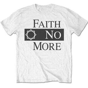Faith No More Band Logo White Graphic Cotton T-shirt